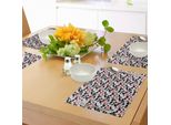 Tovagliette Abakuhaus Camo, Stampa Acquerello Fenicottero Rosa Su Sfondo Mimetico Ispirato Alla Natura, Decorazione Da Tavola In Tessuto Resistente Al Lavaggio Per Sala Da Pranzo E Cucina, Corallo Scuro Rosa Chiaro Nero