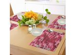 Tovagliette Abakuhaus Camo, Design Mimetico Nei Toni Del Rosa Autunnale, Tiscjdeco In Tessuto Resistente Al Lavaggio Per La Sala Da Pranzo E La Cucina, Corallo Scuro Rosa Chiaro Rosa