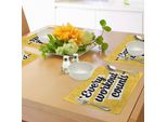Tappetini Fitness Abakuhaus, Ogni Allenamento Conta Frase Tra Virgolette Icone Tema Vita Sana, Tiscjdeco In Tessuto Resistente Al Lavaggio Per Sala Da Pranzo E Cucina, Giallo Bianco Nero