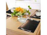 Abakuhaus Tovagliette Industriali, Interno In Legno Scuro Con Classica Innovazione Edison, Tiscjdeco In Tessuto Resistente Al Colore Per La Sala Da Pranzo E La Cucina, Marrone Scuro Cannella E Giallo