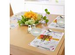 Tovagliette Abakuhaus Eis, Citazione Motivazionale "Ciao Estate"" Con Immagine Di Limone, Cuore, Sole E Torta Colorata, Decorazione Da Tavolo In Tessuto Resistente Al Lavaggio Per Sala Da Pranzo E Cucina, Multicolore"