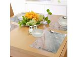 Tovagliette In Marmo Abakuhaus, Pietra Onice Con Texture Naturale, Graffi Autentici, Illustrazione Artistica, Tiscjdeco In Tessuto Resistente Al Colore Per La Sala Da Pranzo E La Cucina, Grigio Chiaro Pesca