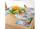Tovagliette Abakuhaus Per Compleanni, Auto Colorata Con Regalo, Giocattoli, Lecca-Lecca, Cappellino Da Festa, Palloncini, Decorazioni Per La Tavola In Tessuto Resistente Ai Colori Per La Sala Da Pranzo E La Cucina, Multicolore
