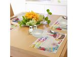 Tovagliette Abakuhaus Per Compleanni, Graziosa Composizione Di Dolciumi, Confetti, Cappellini Da Festa, Palloncini, Felicità, Decorazioni Da Tavola In Tessuto Resistente Ai Colori Per La Sala Da Pranzo E La Cucina, Multicolore