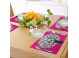 Tovagliette Abakuhaus, Albero Musicale Con Simboli Artistici Naturali E Illustrazioni Harmony Rhythm, Tiscjdeco In Tessuto Resistente Al Lavaggio Per La Sala Da Pranzo E La Cucina, Rosa Bianco Nero