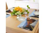 Abakuhaus Tovagliette Fallen, Autostrada Attraverso Il Paesaggio Americano Snowy Mountains Foliage Travel, Tiscjdeco In Tessuto Resistente Ai Colori Per La Sala Da Pranzo E La Cucina, Multicolore