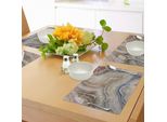 Tovagliette In Marmo Abakuhaus, Motivo Surreale In Pietra Onice Con Dettagli Naturali Immagine Artistica, Tiscjdeco In Tessuto Resistente Al Colore Per La Sala Da Pranzo E La Cucina, Cannella Beige Grigio Tan
