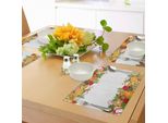 Tovagliette Natalizie Abakuhaus, Graziosa Composizione Di Panpepato Con Arance, Foglie E Lecca-Lecca, Stampa Festiva, Decorazione Da Tavola In Tessuto Resistente Ai Colori Per La Sala Da Pranzo E La Cucina, Multicolore