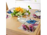 Tappetini Fitness Abakuhaus, Tema Palestra Scarpe Da Corsa Da Donna E Manubri Attrezzatura Per L'allenamento Immagine, Tiscjdeco In Tessuto Resistente Al Colore Per La Sala Da Pranzo E La Cucina, Multicolore