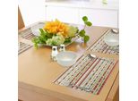 Abakuhaus Tovagliette Natalizie, Buon Natale - Citazione - Cerimonia Religiosa Natalizia - Tema - Design - Bordi, Tiscjdeco In Tessuto Resistente Al Colore Per La Sala Da Pranzo E La Cucina, Verde Mela, Bianco E Rosso