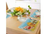 Tovagliette Abakuhaus Tiki-Bar, Tavole Da Surf Hawaiane Sulla Spiaggia In Stile Esotico Estivo Vacanze Sport Vendemmia, Tiscjdeco In Tessuto Resistente Al Colore Per La Sala Da Pranzo E La Cucina, Multicolore