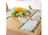 Abakuhaus Tovagliette Natalizie, Festività, Albero Di Natale, Ghirlande Classiche, Omini Di Pan Di Zenzero, Lecca-Lecca, Regali, Decorazioni Da Tavola In Tessuto Resistente Ai Colori Per La Sala Da Pranzo E La Cucina, Multicolore
