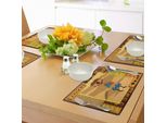 Abakuhaus Tovagliette Africane, Motivi Decorativi Ispirati Alla Natura, Cammelli, Elefanti, Elegante Signora Con Brocca, Tiscjdeco In Tessuto Resistente Al Lavaggio Per La Sala Da Pranzo E La Cucina, Multicolore