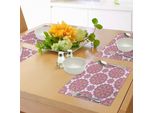 Abakuhaus Tovagliette Mandala Viola, Stile Shabby Chic Con Motivo Floreale Di Loto, Motivo Meditativo, Tovaglietta Decorativa In Tessuto Resistente Al Lavaggio Per Sala Da Pranzo E Cucina, Verde Lime, Fucsia, Bianco, Rosa