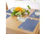 Abakuhaus Tovagliette Anti-Malocchio, Forma Ispirata Alle Gocce D'acqua, Portafortuna, Design Vivace, Tiscjdeco In Tessuto Resistente Al Colore Per La Sala Da Pranzo E La Cucina, Azzurro Bianco Blu