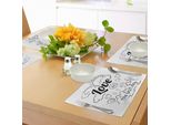 Abakuhaus Tovagliette Ispiratrici, Citazioni Incoraggianti, Design Ottimista, Filosofia Motivazionale, Messaggio Di Vita, Decorazioni Da Tavola In Tessuto Resistente Al Lavaggio Per La Sala Da Pranzo E La Cucina, Bianco E Nero