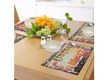 Tappetini Fitness Abakuhaus, Struttura Grungy Con Diverse Parole Healthcare Concept Dieta-Resistenza-Allenamento, Tiscjdeco In Tessuto Resistente Al Colore Per La Sala Da Pranzo E La Cucina, Multicolore