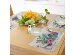 Tovagliette Abakuhaus Cactus, Giardino Primaverile Con Bouquet In Stile Boho Composto Da Piante Spinose, Fiori, Frecce E Piume, Decorazione Da Tavola In Tessuto Resistente Al Lavaggio Per Sala Da Pranzo E Cucina, Multicolore