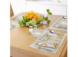 Tovagliette Abakuhaus Con Gatti, Raffinato Motivo Stilizzato Magic Cat Con Ornamenti Etnici Fantasy Forest Artistic Framework, Tiscjdeco In Tessuto Resistente Ai Colori Per La Sala Da Pranzo E La Cucina, Multicolore