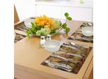 Tovagliette Abakuhaus, Betulle Bianche Con Foglie Autunnali, Natura Selvaggia, Ecologia, Vista Tranquilla E Serena, Tiscjdeco In Tessuto Resistente Al Colore Per La Sala Da Pranzo E La Cucina, Multicolore