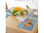 Tovagliette Abakuhaus Eis, Coni In Stile Pop Art Retrò Con Grafica Vintage In Stile Fumetto Digitale, Tiscjdeco In Tessuto Resistente Ai Colori Per La Sala Da Pranzo E La Cucina, Multicolore