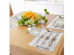 Abakuhaus Tovagliette Primitive, Design Western Stars Scroll Decorato Con Motivi Artistici Antichi, Tiscjdeco In Tessuto Resistente Ai Colori Per La Sala Da Pranzo E La Cucina, Marrone Caffè Chiaro