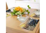 Abakuhaus Tovagliette Venezia, Linea Di Gondole Tradizionali Sull'acqua - Tranquillo Panorama Marino Con Sole Nascente, Tiscjdeco In Tessuto Resistente Al Lavaggio Per Sala Da Pranzo E Cucina, Giallo Blu