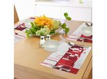 Tovagliette Abakuhaus, Prodotto Artistico Dal Design Moderno Per Feste E Bevande Con Motivo Astratto, Decorazione Da Tavola In Tessuto Resistente Al Lavaggio Per Sala Da Pranzo E Cucina, Bordeaux Bianco Rosso