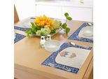 Tovagliette Abakuhaus Con Motivo Lanterna, Tema Festivo Religioso Con Stampa Orientale In Stile Antico, Tiscjdeco In Tessuto Resistente Al Lavaggio Per Sala Da Pranzo E Cucina, Arancione Bianco Blu
