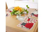 Abakuhaus Tacchi E Abiti Tovagliette, Abiti Da Festa E Cosmetici Trucco Collezione Di Abiti Da Sera In Stile Femminile, Tiscjdeco In Tessuto Resistente Al Lavaggio Per La Sala Da Pranzo E La Cucina, Multicolore