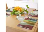 Tovagliette Abakuhaus, Composizione Astratta Con Immagini Acquerellate Di Bottiglie Di Vino, Whisky, Tequila E Vodka, Tiscjdeco In Tessuto Resistente Ai Colori Per La Sala Da Pranzo E La Cucina, Multicolore