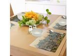 Abakuhaus Tovagliette Urbane, Vista Di Roma Da Castel Sant'angelo, Italia, Simbolo Storico Del Vaticano, Tiscjdeco In Tessuto Resistente Ai Colori Per La Sala Da Pranzo E La Cucina, Salmone Avorio Verde