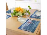 Abakuhaus Cavalca L'onda Tovagliette, Windsurfisti Nel Mare Avventure Esotiche Happy Summer Beach Challenge Immagine, Tiscjdeco In Tessuto Resistente Ai Colori Per La Sala Da Pranzo E La Cucina, Blu Notte