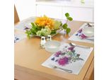 Abakuhaus Tovagliette Libelle, Bouquet Estivo Naturale Di Fiori Di Campo, Cardo Selvatico, Camomilla, Stile Boho Acquerellato, Tiscjdeco In Tessuto Resistente Al Lavaggio Per Sala Da Pranzo E Cucina, Multicolore