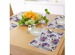 Abakuhaus Tovagliette Con Fiori Di Anemone, Mazzi Di Rose, Anemoni, Eustoma, Corsetti Colorati, Piante Da Aiuola, Design, Decorazioni Da Tavola In Tessuto Resistente Al Lavaggio Per La Sala Da Pranzo E La Cucina, Multicolore