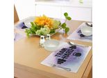 Tappetini Fitness Abakuhaus, Stile Watercolors Allenati Duramente Vivi Intensamente Messaggio Kettlebell E Barbell, Tiscjdeco In Tessuto Resistente Al Lavaggio Per La Sala Da Pranzo E La Cucina, Azzurro Lavanda Nero