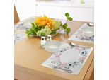 Abakuhaus Tovagliette Con Fiori Di Anemone, Delicata Rosa Peonia, Foglie Di Eucalipto Brunia, Corona Rotonda, Decorazioni Da Tavola In Tessuto Resistente Al Lavaggio Per La Sala Da Pranzo E La Cucina, Verde Mandorla, Rosa Chiaro, Bianco