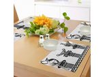 Abakuhaus Tovagliette Toga Party, Vasi Ellenici E Colonne Ioniche Design Artistico Anfora Cultura Antica, Tiscjdeco In Tessuto Resistente Ai Colori Per La Sala Da Pranzo E La Cucina, Bianco E Nero