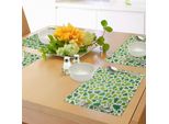Tovagliette Natalizie Abakuhaus, Semplici Sagome Di Abeti E Pini Con Motivo A Quadri, Decorazioni Da Tavola In Tessuto Resistente Al Lavaggio Per La Sala Da Pranzo E La Cucina, Verde Mela, Verde Felce, Bianco