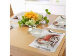 Tovagliette Abakuhaus Fuchs, Volpe Rossa Disegnata A Mano Con Acquerello Con Coda Folta Brushstrokes-Tod-Mammifero, Tiscjdeco In Tessuto Resistente Al Colore Per La Sala Da Pranzo E La Cucina, Siena Bianco Marrone