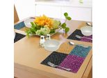 Tovagliette Abakuhaus Indie, Motivo Vintage Anni '80, Stampa Colorata E Stravagante, Decorazioni Pop Insolite, Tiscjdeco In Tessuto Resistente Al Lavaggio Per La Sala Da Pranzo E La Cucina, Multicolore
