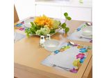 Tovagliette Abakuhaus Luau, Vivace Design Colorato Con Bordi Decorati Con Fiori Di Ibisco Polynesian Springtime Aloha, Tovagliette In Tessuto Resistente Ai Colori Per La Sala Da Pranzo E La Cucina, Multicolore