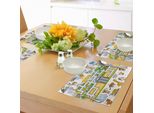 Abakuhaus Tovagliette Con Puzzle Di Parole, Gioco Educativo A Tema Zoo Con Diversi Animali, Numeri E Parole Stampati, Decorazione Da Tavola In Tessuto Resistente Al Lavaggio Per La Sala Da Pranzo E La Cucina, Multicolore