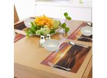 Abakuhaus Tovagliette Desertiche, Drastico Paesaggio Al Tramonto Presso Le Dune Del Sahara Arid Landscape Morrocco Foto Estiva Della Natura, Tiscjdeco In Tessuto Resistente Al Colore Per La Sala Da Pranzo E La Cucina, Multicolore