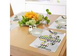 Tovagliette Abakuhaus Mardi Gras, Fleur De Lis Antico Con Motivo Tradizionale Veneziano, Tiscjdeco In Tessuto Resistente Ai Colori Per La Sala Da Pranzo E La Cucina, Viola Giallo Verde