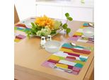 Tovagliette Abakuhaus, Immagini Astratte Colorate Di Bottiglie Di Vino, Design Geometrico Moderno, Decorazioni Per La Tavola In Tessuto Resistente Ai Colori Per La Sala Da Pranzo E La Cucina, Multicolore