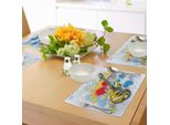 Tovagliette Artistiche Abakuhaus, Stampa Astratta Con Strumenti Musicali Espressionisti Su Sfondo Macchiato E Rovinato, Tovagliette Decorative In Tessuto Resistente Ai Colori Per La Sala Da Pranzo E La Cucina, Giallo Verde Acqua