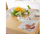 Abakuhaus Tovagliette In Sorbo, Disegno Grafico Delle Foglie Autunnali Su Assi Di Legno - Freschezza - Crescita - Ecologia, Tiscjdeco In Tessuto Resistente Al Lavaggio Per La Sala Da Pranzo E La Cucina, Arancione E Grigio