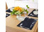 Tovagliette Abakuhaus Nacht, Dark Night E White Daisies Fantasy Paesaggio Naturale E Universo Da Sogno, Tiscjdeco In Tessuto Resistente Al Lavaggio Per La Sala Da Pranzo E La Cucina, Blu Scuro E Bianco