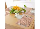 Abakuhaus Tovagliette Natalizie, Casetta Di Pan Di Zenzero, Tema Festivo Natalizio, Decorazioni Per La Tavola In Tessuto Resistente Al Lavaggio Per La Sala Da Pranzo E La Cucina, Marrone Chiaro E Bianco